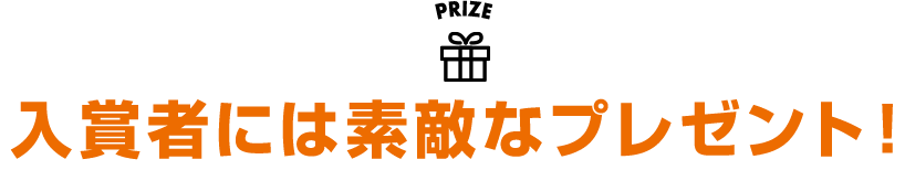 入賞者には素敵なプレゼント!